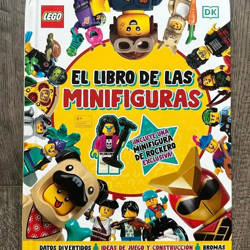Retired Lego COL410 Spanish Meet The Mini Figures Rock Singer Rockstar Book Set